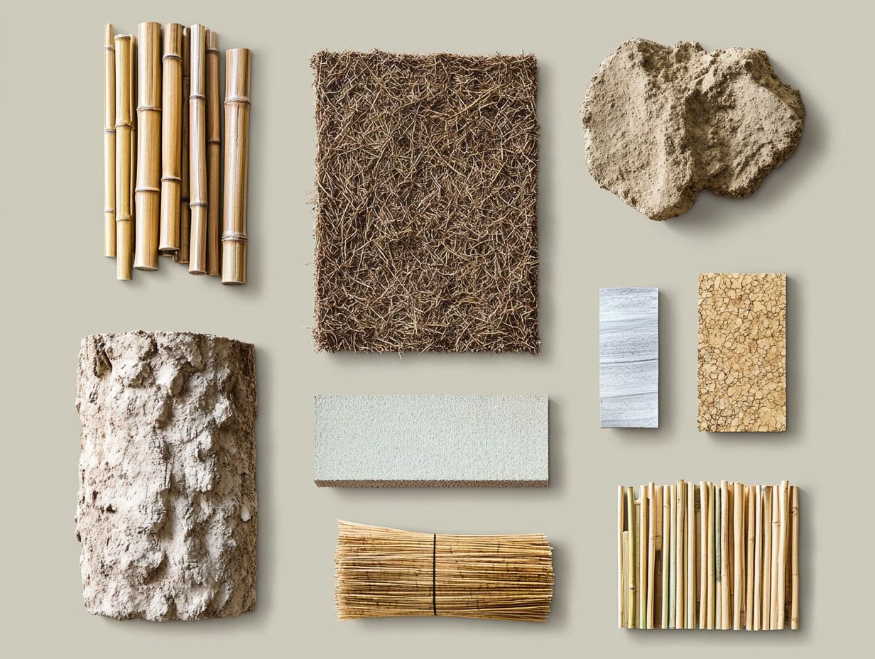 An infographic showing 10 sustainable building materials