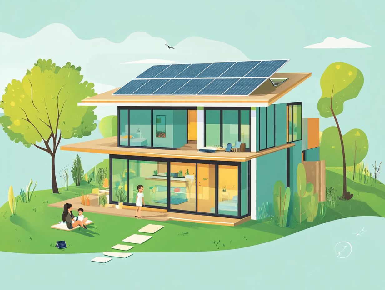 Illustration showing how solar energy is converted into electricity.