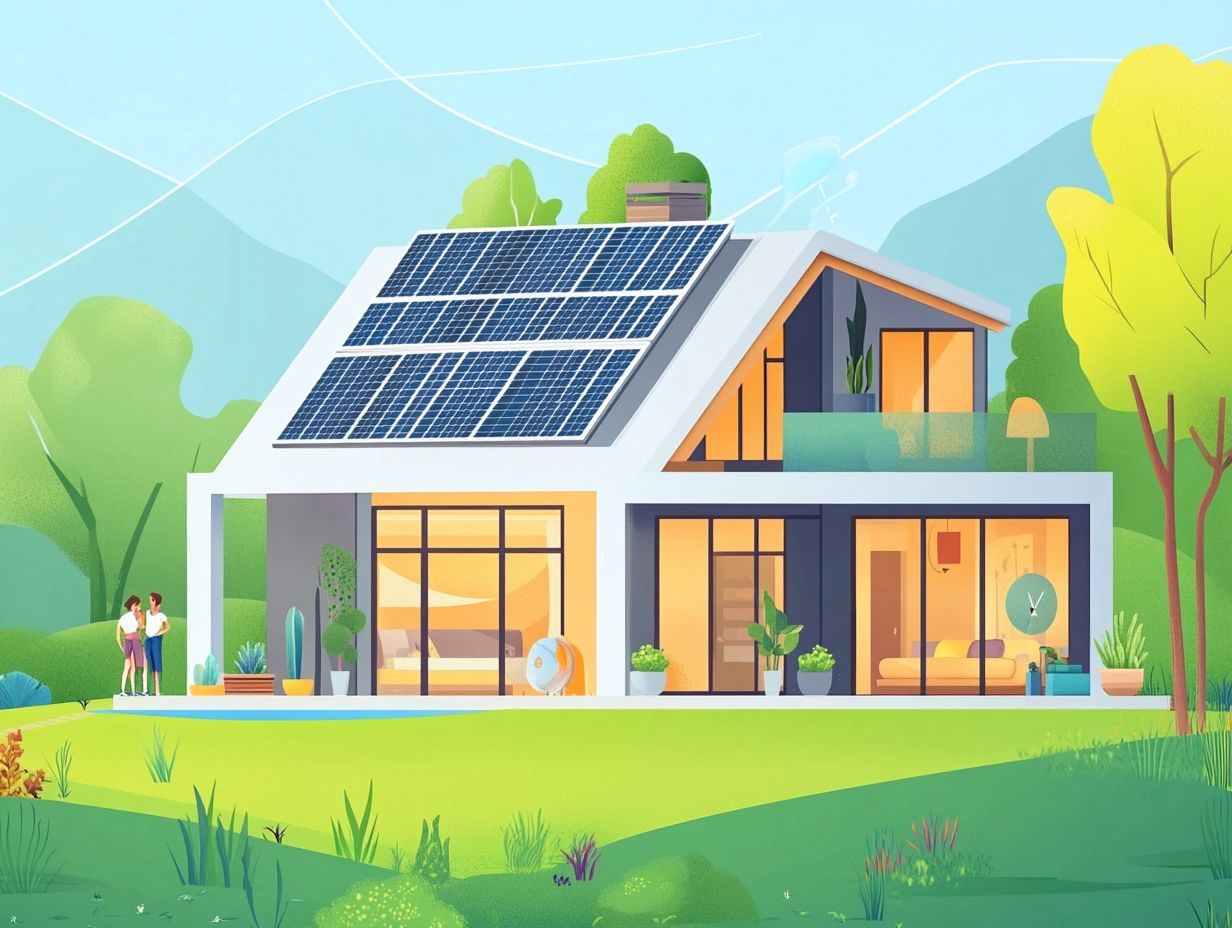 Illustration of increased home value with solar energy