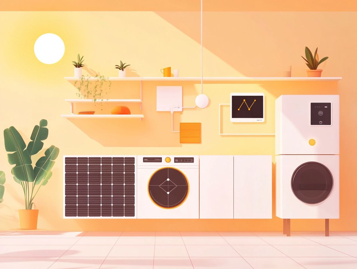 Infographic showing key features of smart solar systems.