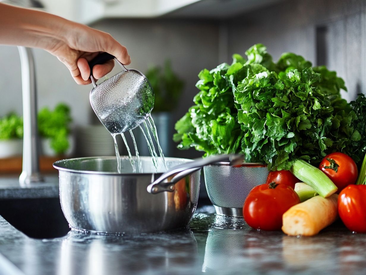 What are some simple ways to reduce water waste during cooking?