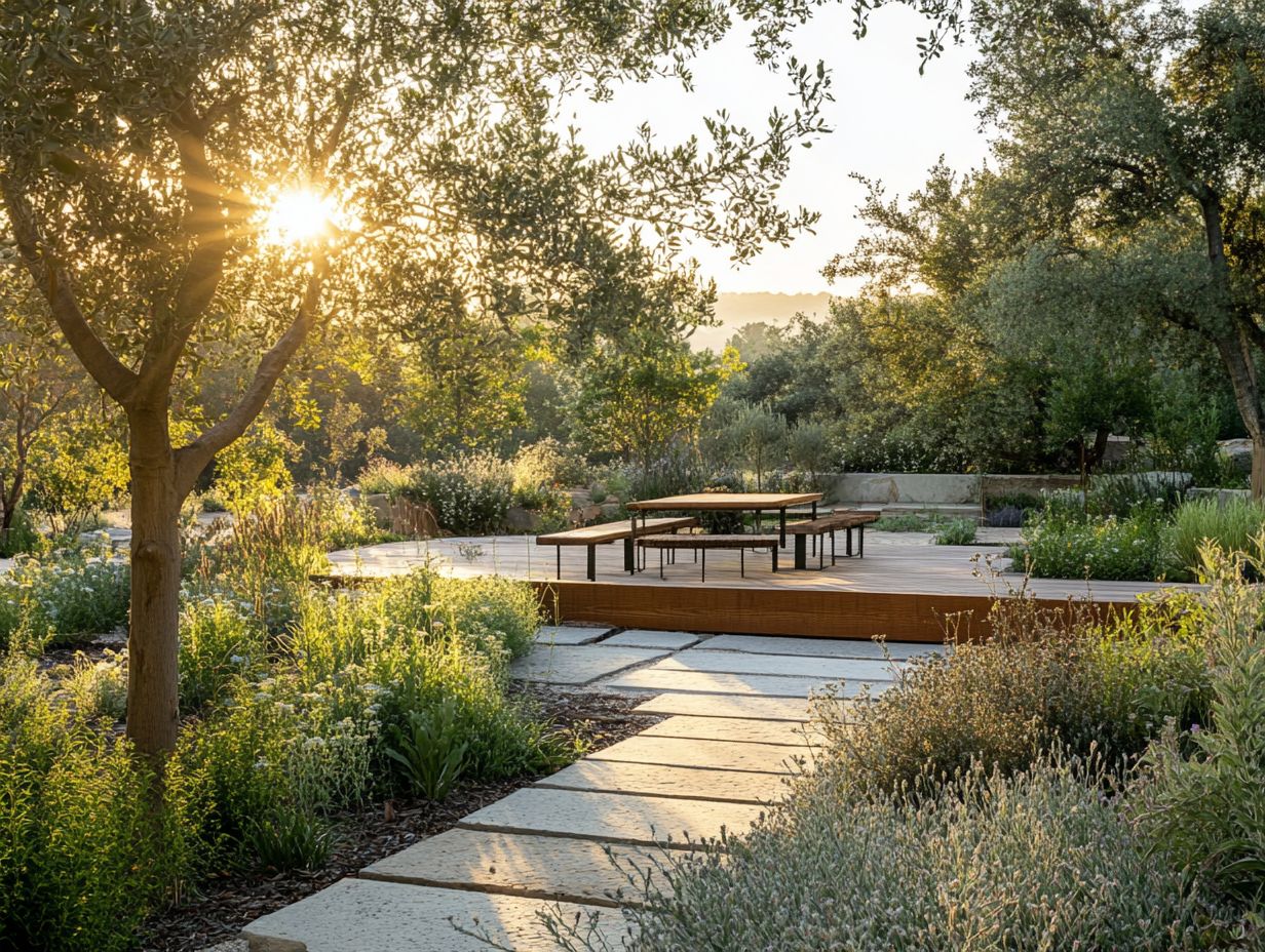 Why is it important to choose sustainable materials for outdoor spaces?