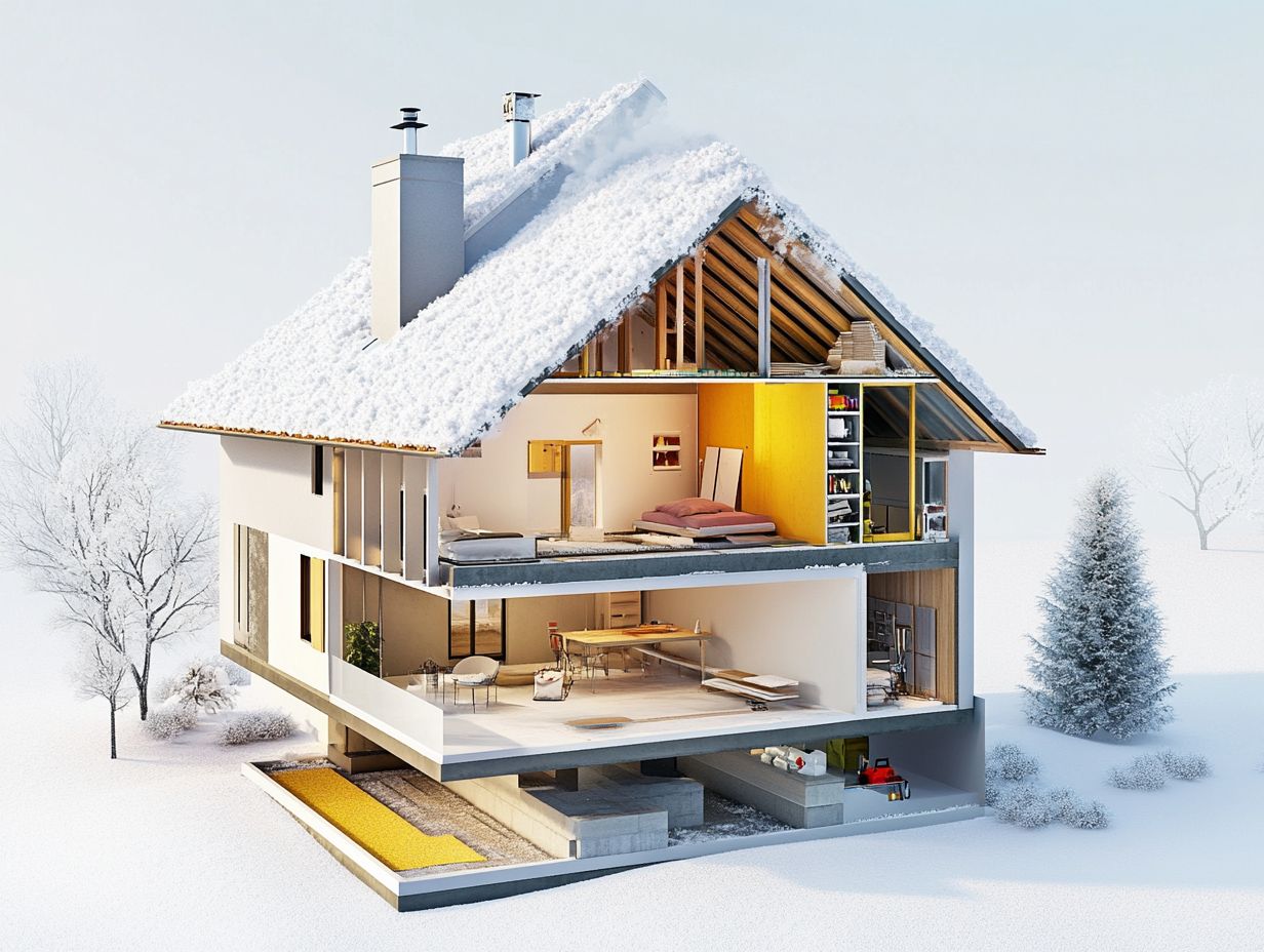 Illustration of different insulation materials and their properties