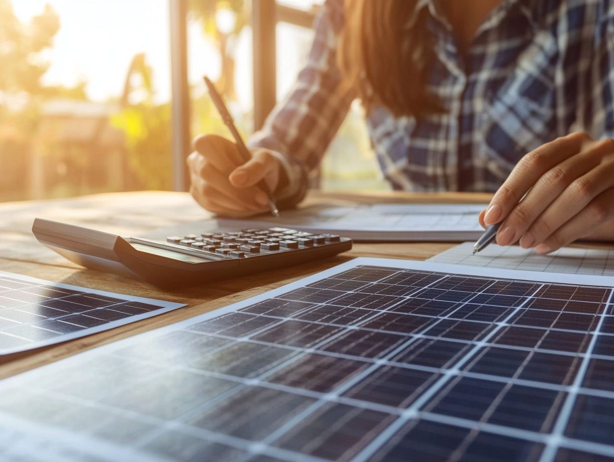 Illustration of factors for calculating solar energy needs