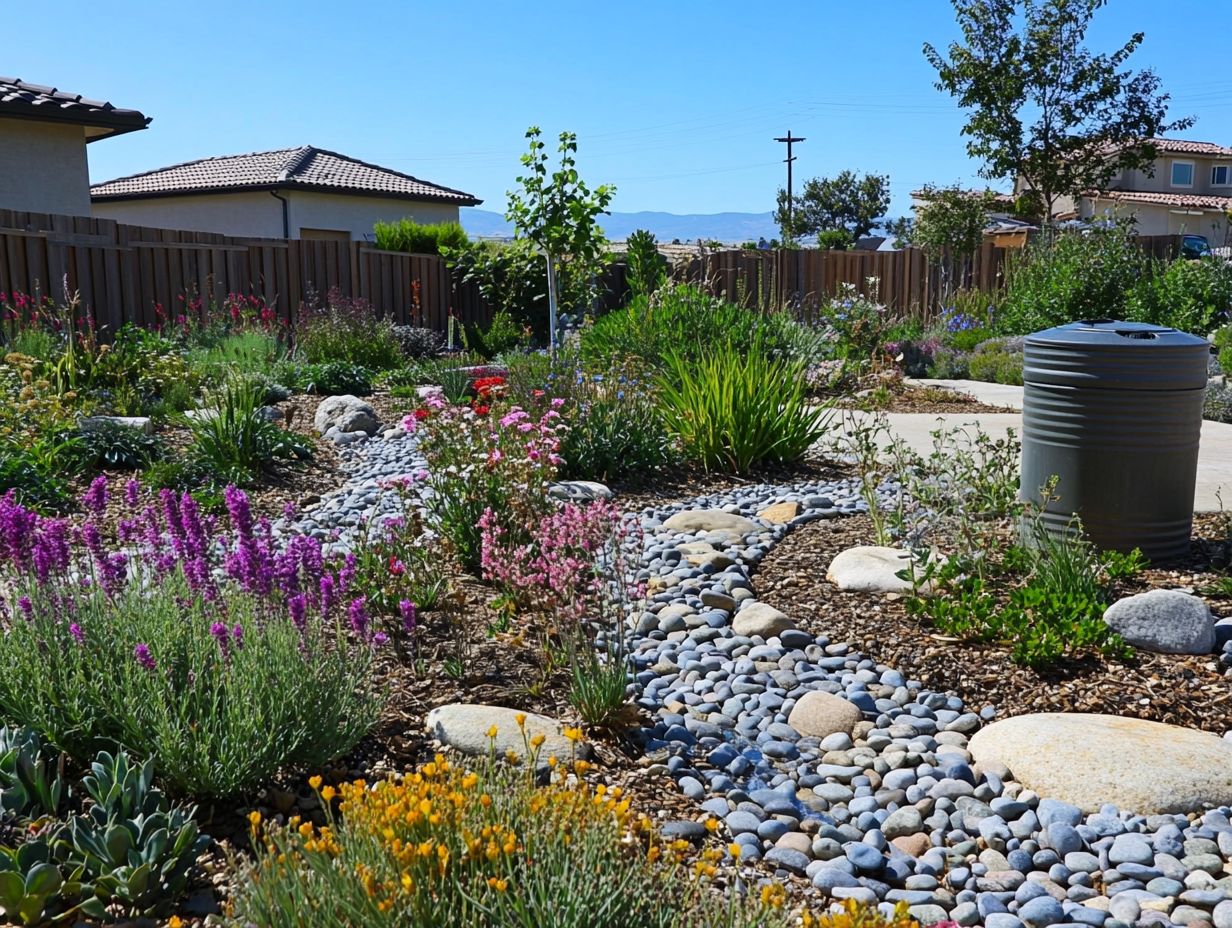 Visual representation of the benefits of a water-smart landscape