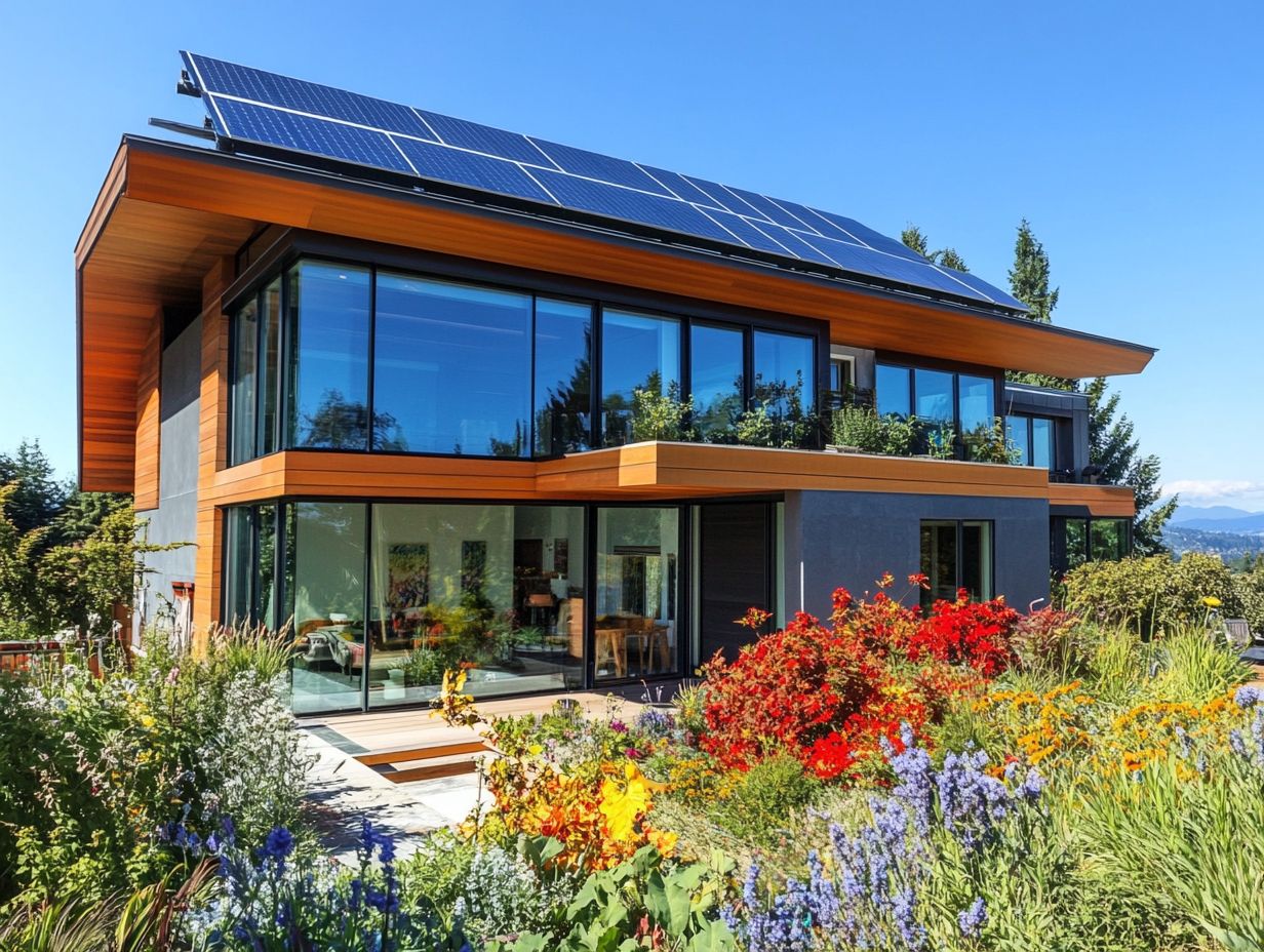 A beautiful home designed for energy efficiency, featuring solar technologies.