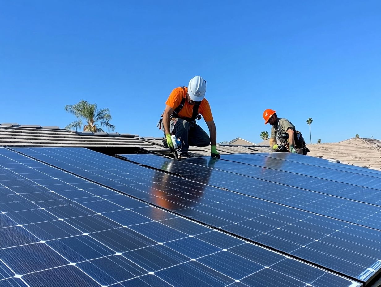 A rooftop with solar panels installed.