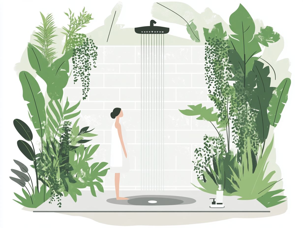 Image showing ways to reduce water use while showering