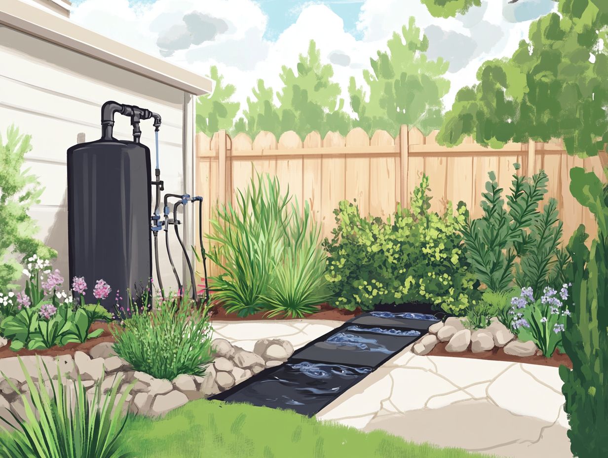 Graphic representation of frequently asked questions about greywater systems