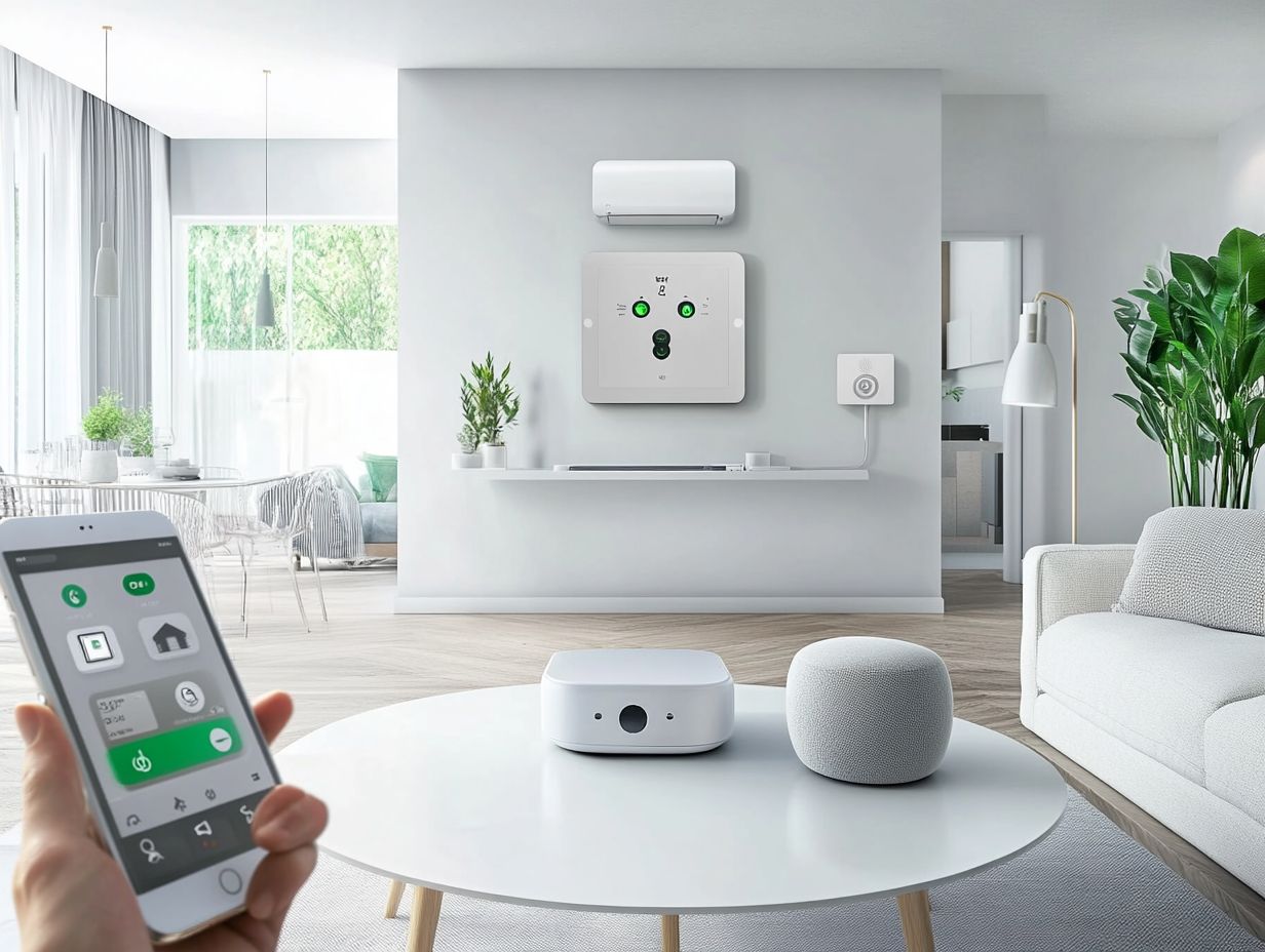 A variety of popular smart home devices including smart lights and thermostats