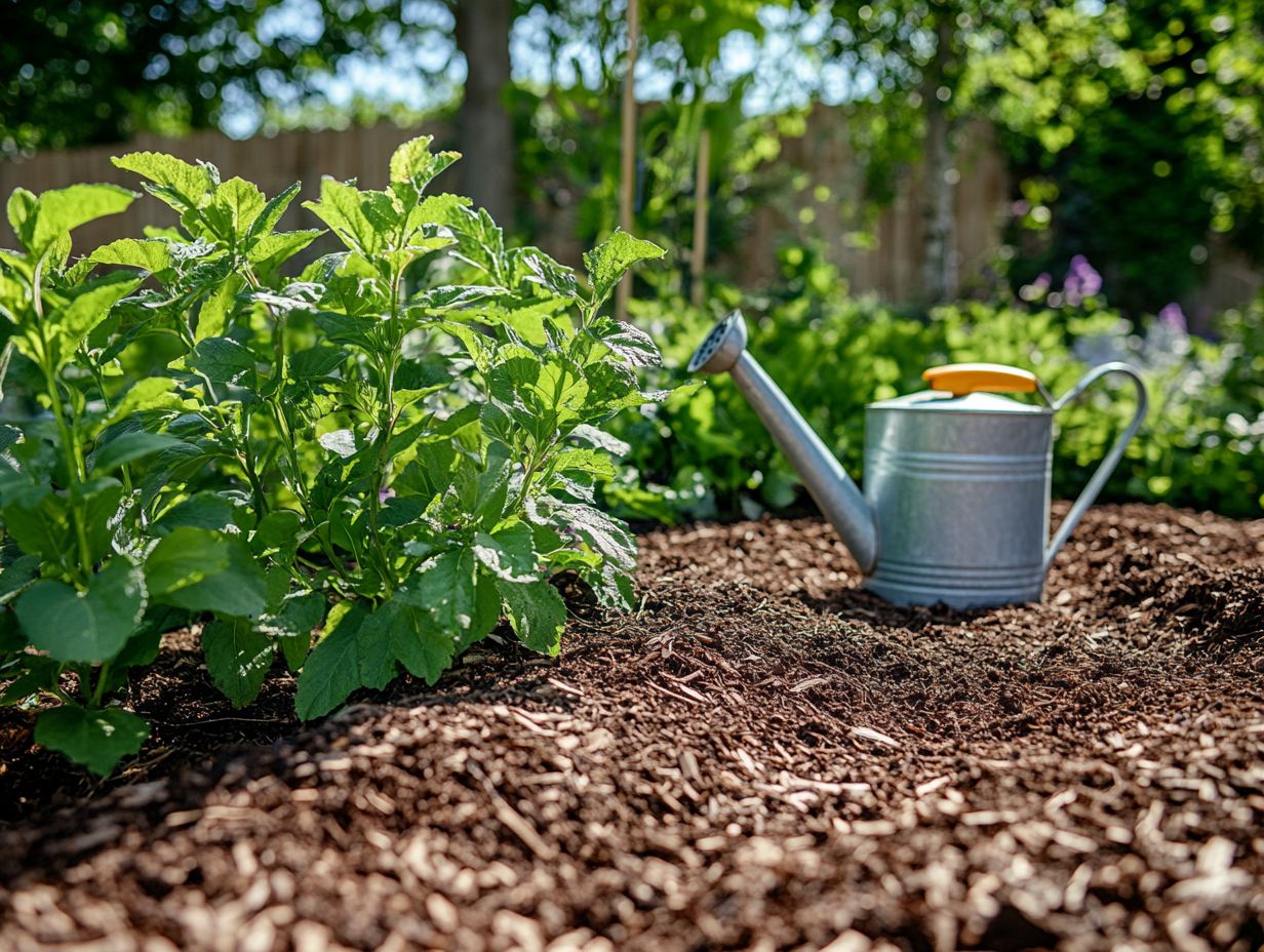 Organic mulch for water conservation