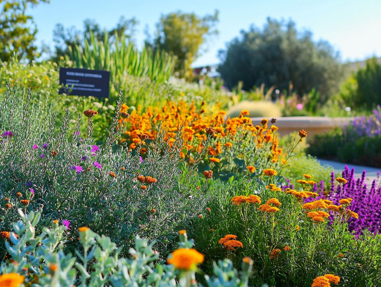 Illustration of the benefits of native plants for water conservation