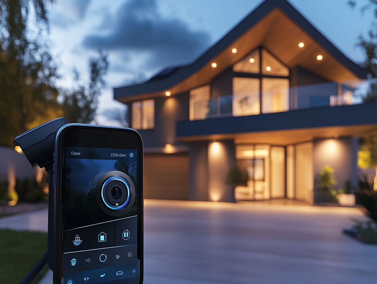 Smart security protecting a home remotely with advanced technology.