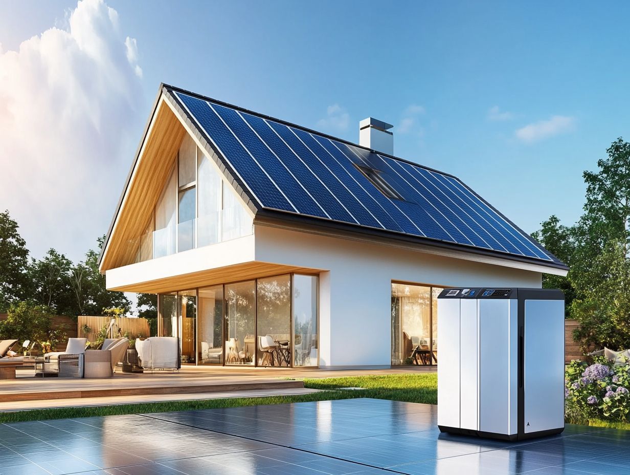 An illustration of how a solar battery works.