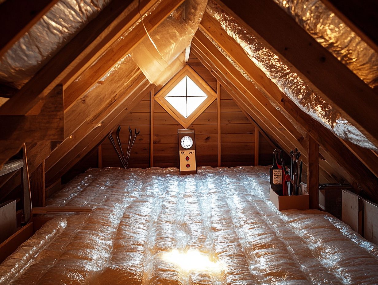 An example of reflective insulation installation in a home