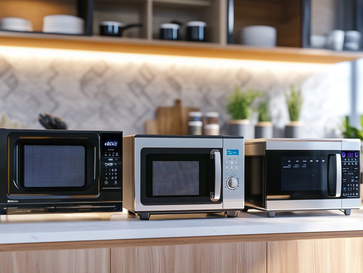 Image showing key features of energy-efficient microwave ovens.