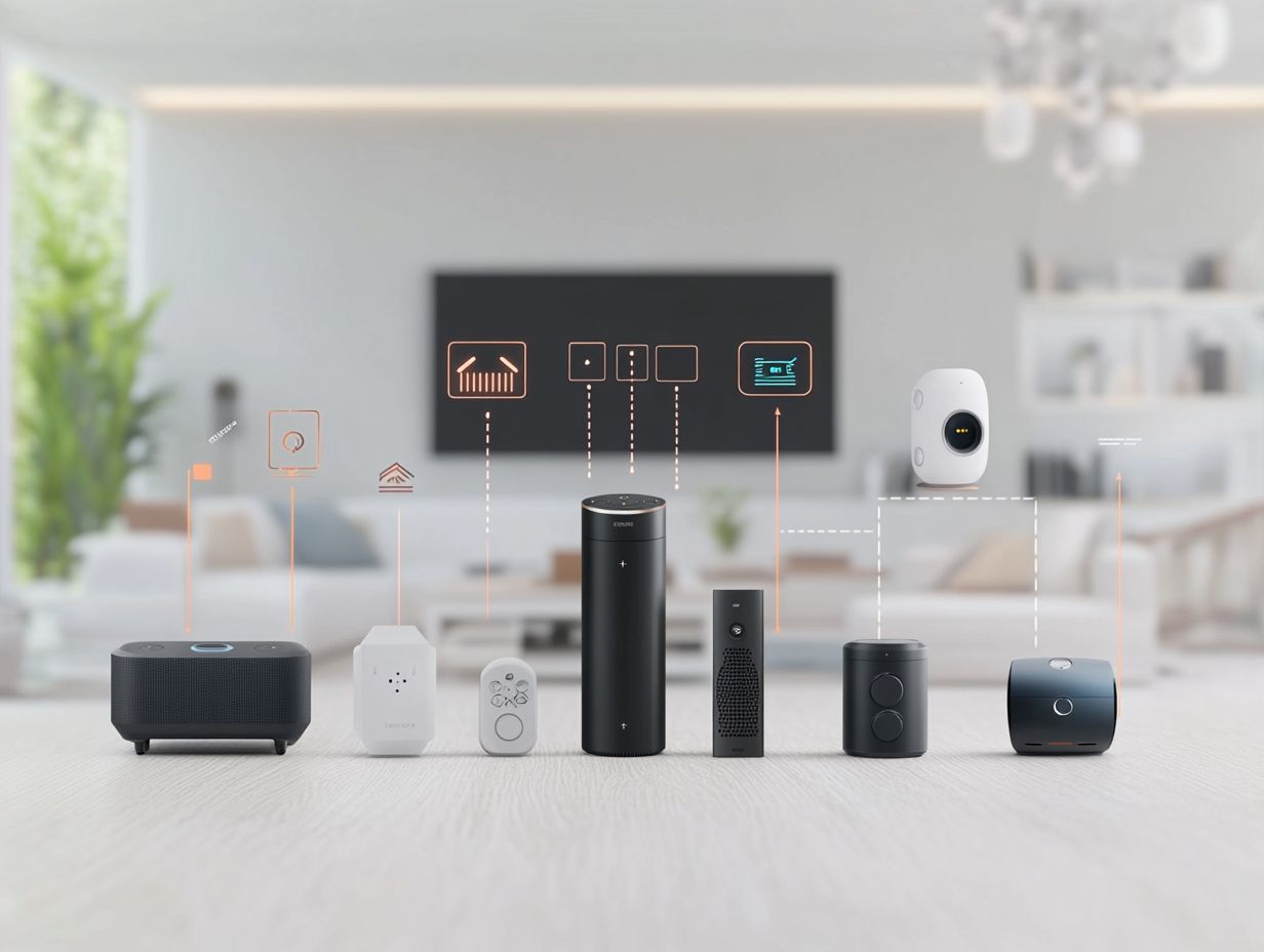 An illustration showing the evolution of smart home technology