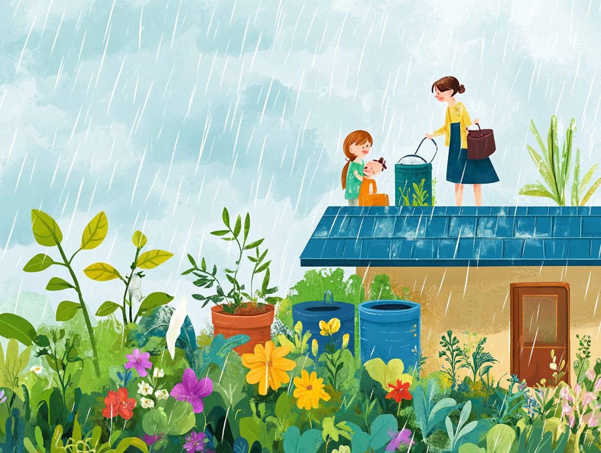 Illustration of best practices for maintaining a rainwater harvesting system