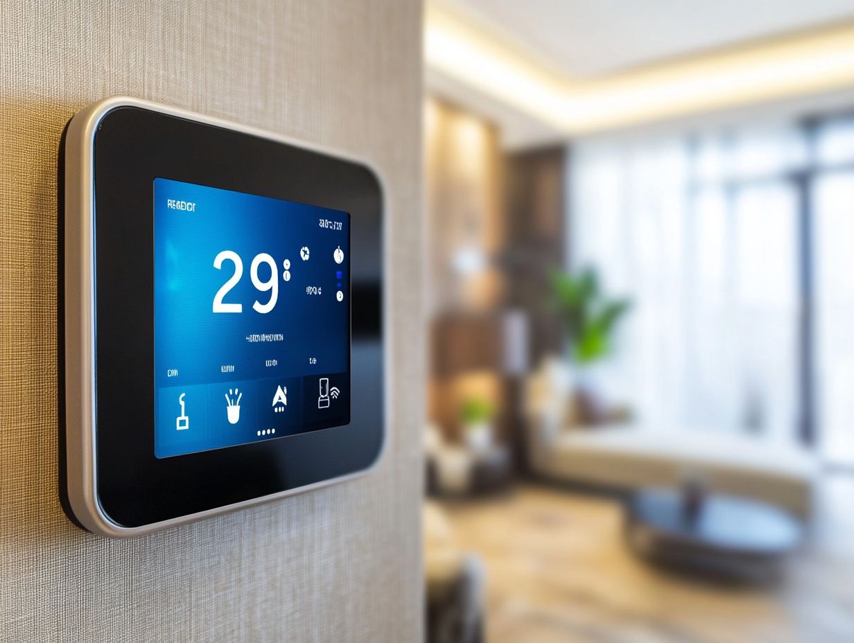 Illustration of remote access features in smart thermostats.