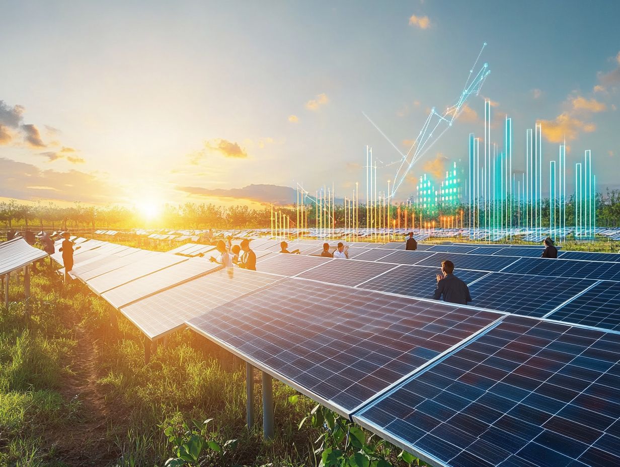 Diagram showing how to calculate the return on investment for solar energy