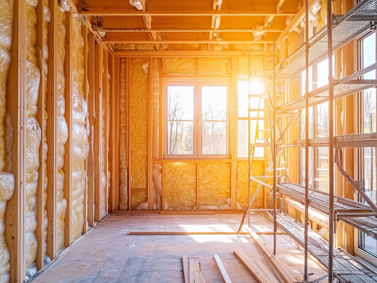 What types of insulation are commonly used in new builds?